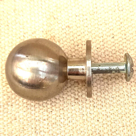 Small chrome ball cabinet knob for cabinets and drawers