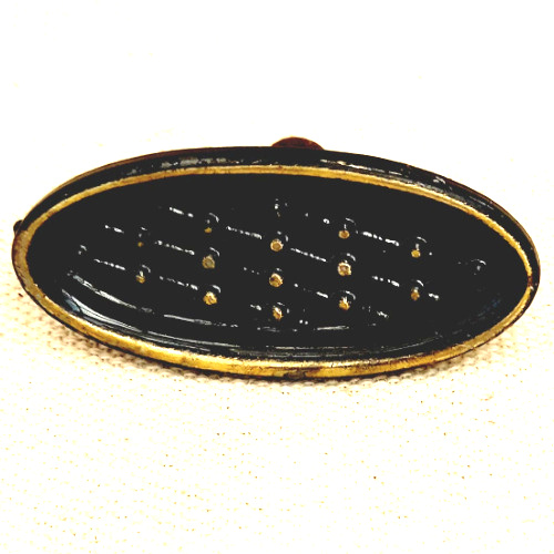 Retro oval single screw metal pull handle