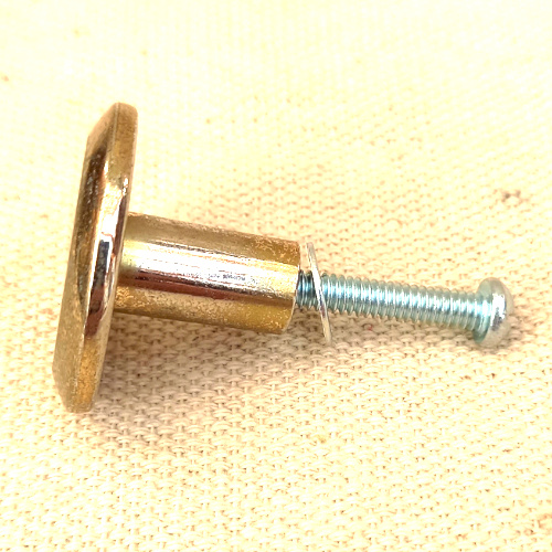 Retro brass pull knob Lincoln 212/2 with 28mm diameter