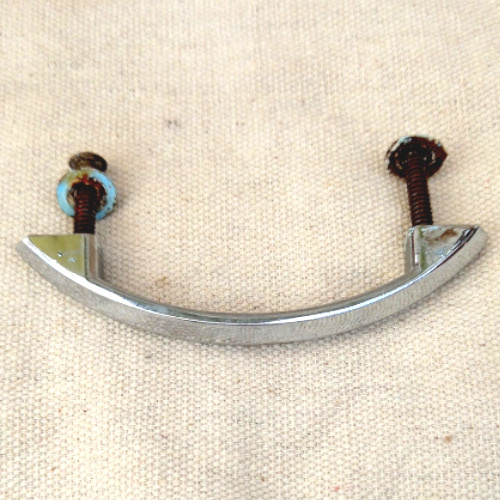 Retro chrome cabinet handle with 70mm C/C spacing