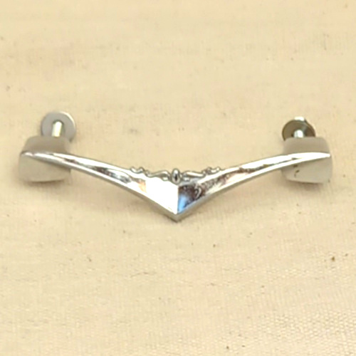 Retro chrome pull handle by Lincoln Turner 103/4 with 77 mm centre-to-centre spacing