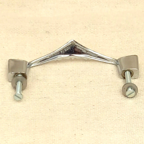 Retro chrome pull handle by Lincoln Turner 103/4 with 77 mm centre-to-centre spacing