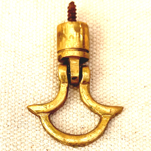 Antique brass cabinet drop handle for vintage furniture