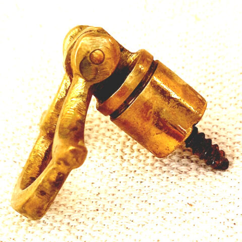 Antique brass cabinet drop handle for vintage furniture