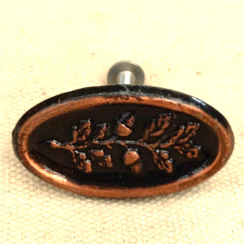 Retro Single Screw Metal Pull – Oval Vintage Cabinet Handle (ANTR-161)