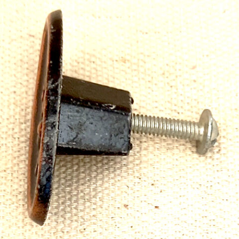 Retro oval single screw metal pull vintage cabinet handle