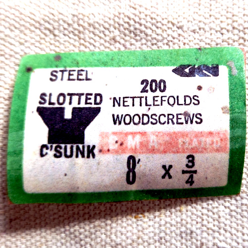 Vintage NOS plated bronze #8 x 3/4 inch antique slotted screw