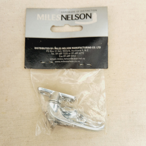 Split Rail right chrome window fastener by Miles Nelson, new old stock