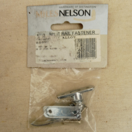 Split Rail right chrome window fastener by Miles Nelson, new old stock