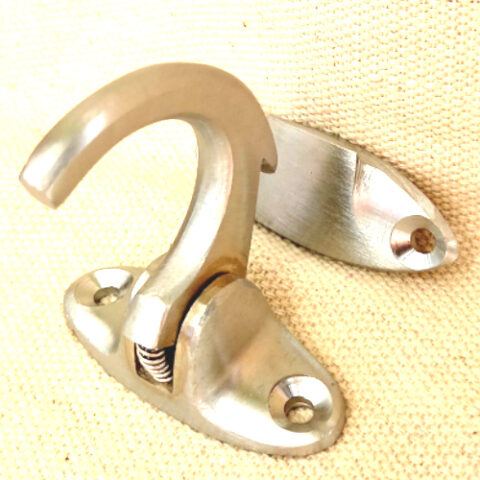 New Old Stock chrome spring-action window spur fastener