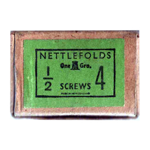 Vintage Nettlefolds #4 x 1/2″ steel countersunk screws made in NZ