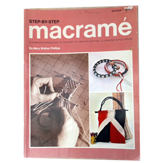 Cover of Step-by-Step Macramé by Mary Walker Phillips, vintage macramé craft instruction book