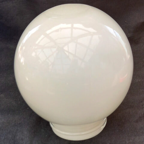 Large Vintage White Outdoor Glass Globe Shade – Screw-In (LAMP-105)