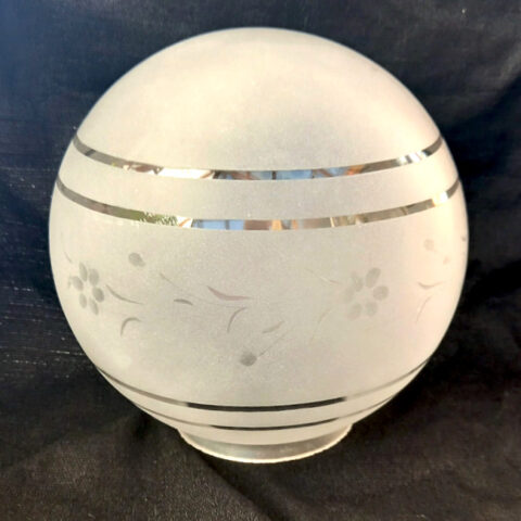 Vintage Frosted Glass Globe-Shaped Lamp Shade (LAMP-107)