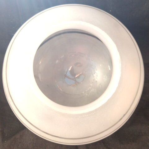 Vintage globe-shaped lamp shade in frosted glass