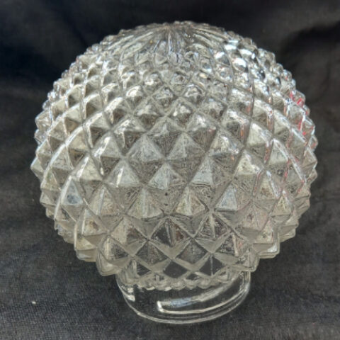 Retro Textured Clear Glass Globe Light Shade – Screw-In (LAMP-108)
