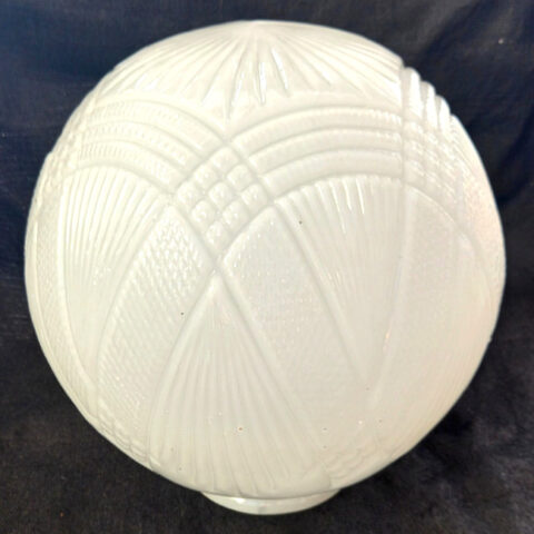 Art Deco White Opaline Glass Lamp Shade (LAMP-112)