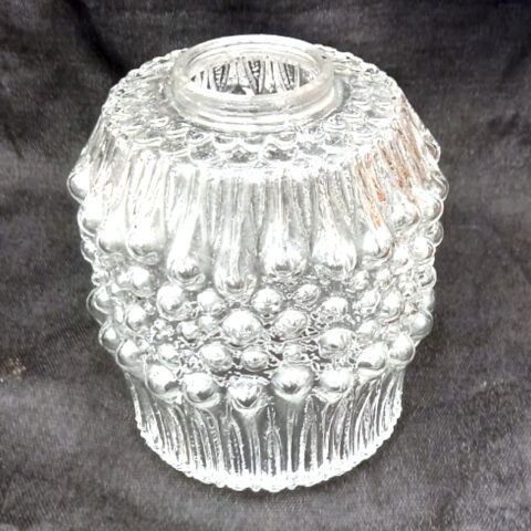 Vintage Clear Pressed Glass Tubular Lamp Shade (LAMP-113)