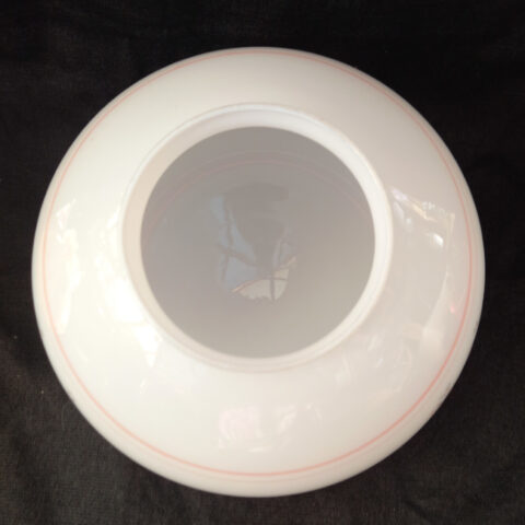 Vintage glass ceiling lamp shade with decorative floral design