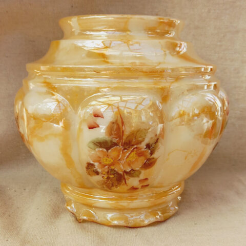 Vintage Glass Ceiling Lamp Shade with Floral Design (LAMP-119)