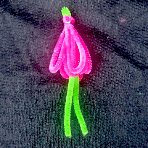 Colourful handmade flowers made from pipe cleaners