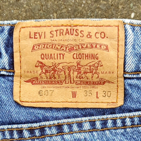 Vintage Levi’s 607 straight leg jeans, waist 35 inches, leg 30 inches
