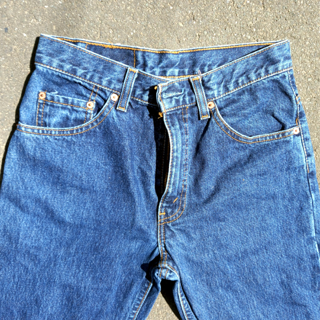 Vintage Levi’s 602 bootcut jeans W30 L32 made in Australia with red lowercase e tab