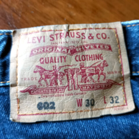 Vintage Levi’s 602 bootcut jeans W30 L32 made in Australia with red lowercase e tab